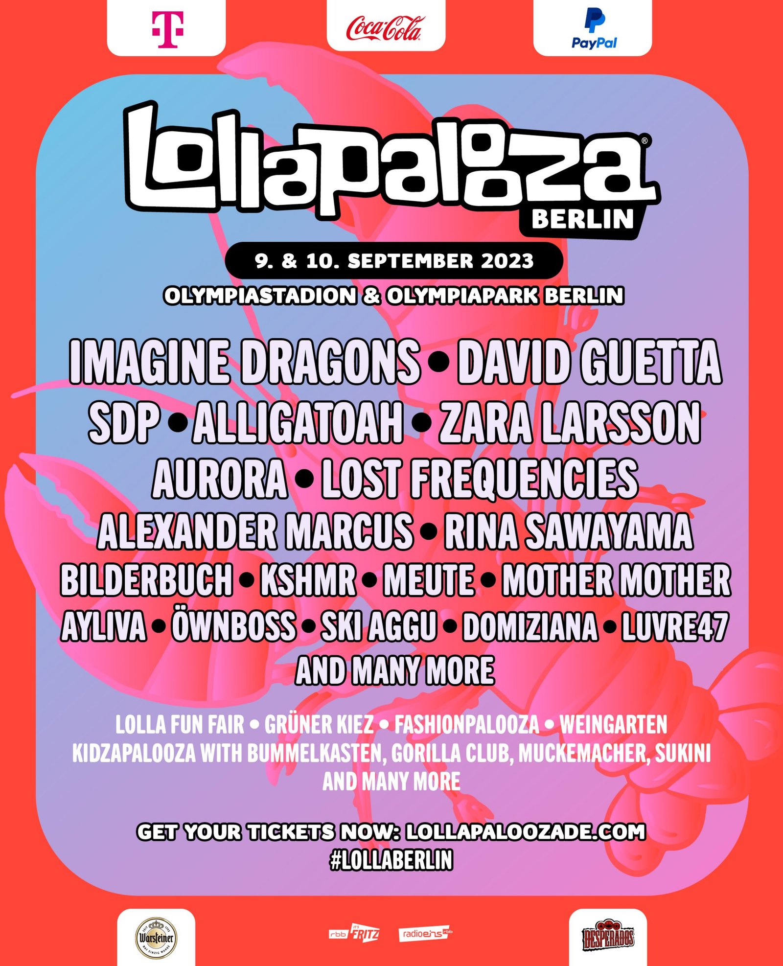 Das Line-Up des Lollapalooza Berlin 2023
